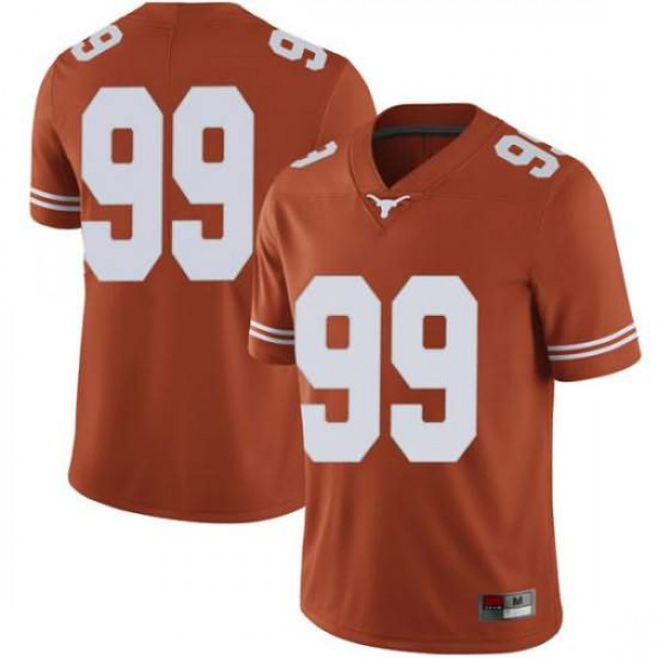 Men University of Texas #99 Keondre Coburn Limited Stitch Jersey Orange